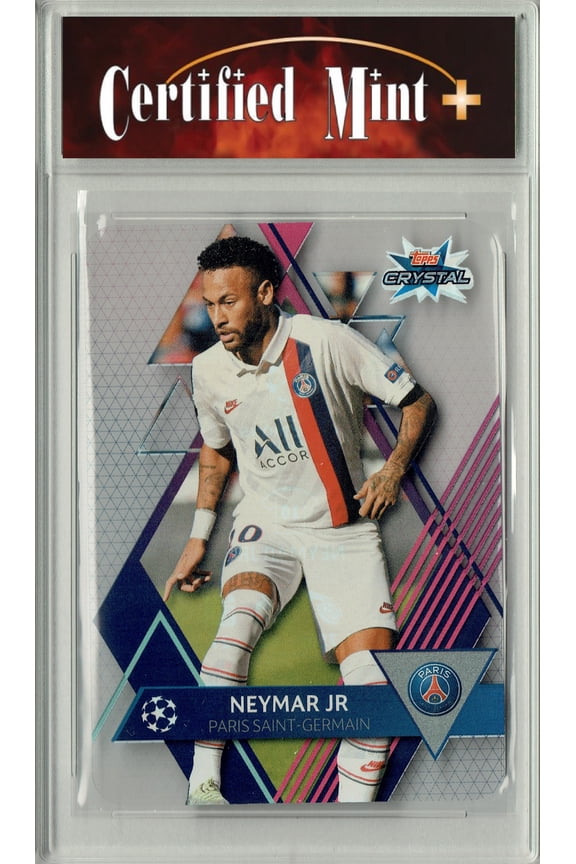 Certified Mint+ Neymar Jr. 2019 Topps Crystal #76 Acetate Parallel Rare Trading Card Paris St. Germain