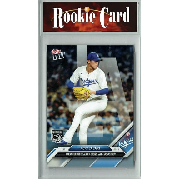 Certified Mint+ Roki Sasaki 2025 Topps Now #OS-13 Signs w Dodgers Rookie Card Los Angeles Dodgers