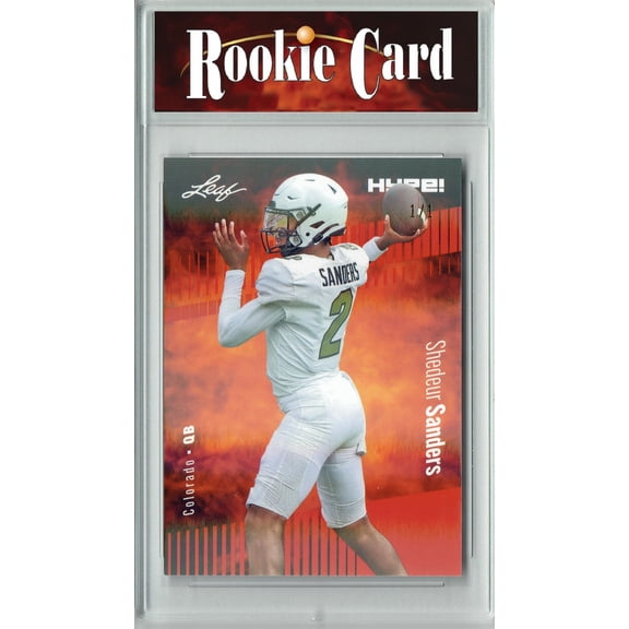 Certified Mint+ Shedeur Sanders 2024 Leaf HYPE! #155 Orange Shimmer 1/1 Rookie Card Colorado