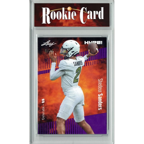 Certified Mint+ Shedeur Sanders 2024 Leaf HYPE! #155 Purple SP 10 Made Rookie Card Colorado