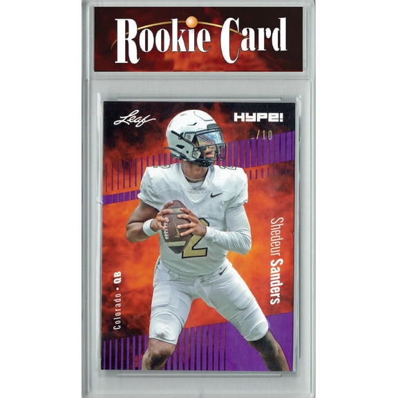 Certified Mint+ Shedeur Sanders 2024 Leaf HYPE! #155A Purple SP 10 Made Rookie Card Colorado