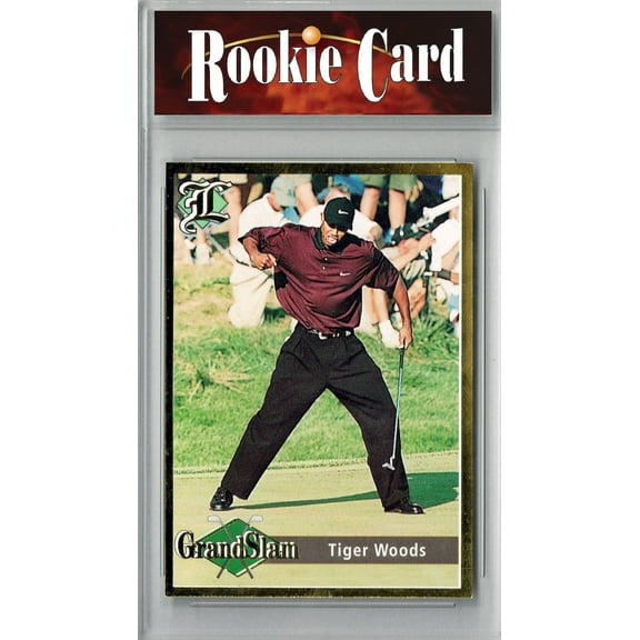 Certified Mint+ Tiger Woods 2001 Legends Magazine Grand Slam Masters Rookie Card Punching