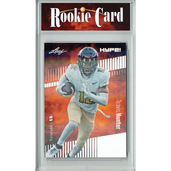 Travis Hunter Rookie Card Colorado Football Trading Card 2024 Leaf HYPE! #157 White Shimmer 1/1 Certified Mint+