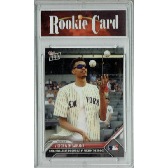 Certified Mint+ Victor Wembanyama 2023 Topps Now #492 Rookie Card #1 Pick Throws 1st Pitch at Yankees Stadium