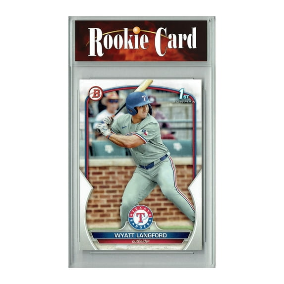 Certified Mint+ Wyatt Langford 2023 1st Bowman #BD106 Rookie Card Texas Rangers