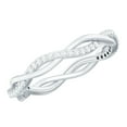 thumbnail image 1 of Rosec Jewels Certified Moissanite Eternity Ring for Women - Moissanite Braided Ring - D-Vs1 Quality, 10K White Gold, US 10.50, 1 of 8