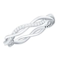 thumbnail image 1 of Rosec Jewels Certified Moissanite Eternity Ring for Women - Moissanite Braided Ring - D-Vs1 Quality, 18K White Gold, US 8.50, 1 of 9