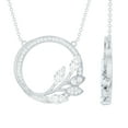 thumbnail image 1 of Rosec Jewels Certified Moissanite Eternity Necklace, Nature Inspired Necklace (D-VS1 Quality), 18K White Gold, 1 of 8