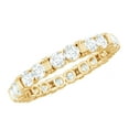 thumbnail image 1 of Rosec Jewels Certified Moissanite Full Eternity Ring for Women (D-VS1 Quality), 10K Yellow Gold, US 7.50, 1 of 9