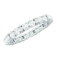 thumbnail image 1 of Rosec Jewels Certified Moissanite Full Eternity Ring for Women (D-VS1 Quality), 925 Sterling Silver, US 7.50, 1 of 9