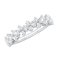 thumbnail image 1 of Rosec Jewels Certified Moissanite Half Eternity Band for Women - Moissanite Anniversary Ring - D-VS1 Quality - Ready to Gift, 925 Sterling Silver, US 4.00, 1 of 7