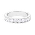 thumbnail image 1 of Certified Moissanite Half Eternity Band Ring for Women - D Color VS1 Clarity, 925 Sterling Silver, US 4.00, 1 of 8