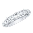 thumbnail image 1 of Rosec Jewels Moissanite Half Eternity Band - Filigree Wedding Band for Women - D-VS1 Quality Certified, 925 Sterling Silver, US 5.00, 1 of 9