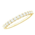 thumbnail image 1 of Rosec Jewels Certified Moissanite Half Eternity Ring for Women - D-VS1 Grade, 14K Yellow Gold, US 10.50, 1 of 9