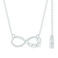 thumbnail image 1 of Rosec Jewels Certified Moissanite Infinity Necklace for Women (D Color VS1 Clarity), 18K White Gold, 1 of 7