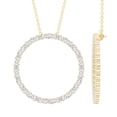 thumbnail image 1 of Rosec Jewels Certified Moissanite Open Circle Eternity Necklace - D-VS1 Grade, 10K Yellow Gold, 1 of 8