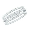 thumbnail image 1 of Rosec Jewels Certified Moissanite Stackable Ring Set of 3 - D-VS1 Quality Certified Moissanite Ring for Women - Ready to Gift, 925 Sterling Silver, US 4.00, 1 of 8