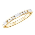 thumbnail image 1 of Rosec Jewels Certified Moissanite Semi Eternity Ring (0.6 CT, D-VS1 Quality, Rosec Jewels), 14K Yellow Gold, US 4.50, 1 of 8