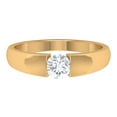 thumbnail image 1 of Certified Moissanite Solitaire Band Ring for Men - 5 mm - 1/2 CT - D-VS1 Grade, 10K Yellow Gold, US 11.75, 1 of 9