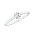 thumbnail image 1 of Rosec Jewels Certified Moissanite Solitaire Promise Ring for Women - 5 mm - 0.50 Ct - D-VS1 Grade, 925 Sterling Silver, US 5.00, 1 of 8