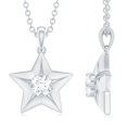 thumbnail image 1 of Rosec Jewels Certified Moissanite Star Pendant Necklace for Women (D-VS1 Quality), 925 Sterling Silver, 1 of 8