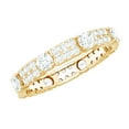 thumbnail image 1 of Rosec Jewels Moissanite Eternity Wedding Band for Women - D-VS1 Quality Authentically Certified - Ready to Gift, 10K Yellow Gold, US 4.00, 1 of 7