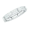 thumbnail image 1 of Rosec Jewels Moissanite Eternity Wedding Band for Women - D-VS1 Quality Authentically Certified - Ready to Gift, 925 Sterling Silver, US 4.00, 1 of 7