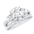thumbnail image 1 of Rosec Jewels Certified Moissanite Wedding Engagement Ring Set for Women, 925 Sterling Silver, US 4.00, 1 of 8