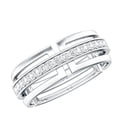 thumbnail image 1 of Rosec Jewels Certified Moissanite Wedding Band for Men - Moissanite Eternity Band - D-VS1 Quality - with Jewelry Box, 925 Sterling Silver, US 4.00, 1 of 7