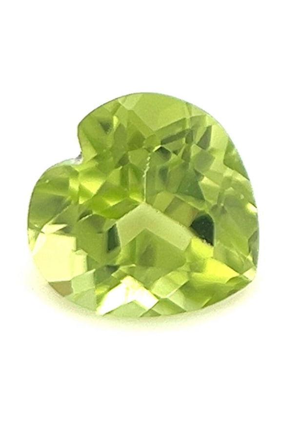 Certified Natural 0.75 Carat Peridot Heart Shape Brilliant Cut 6x6 mm Loose Gemstone August Birthstone