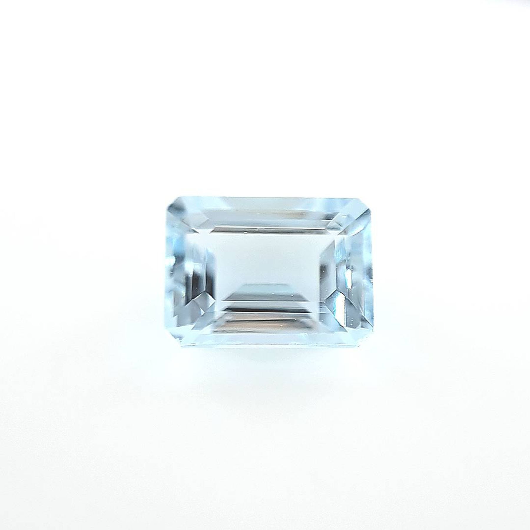 Certified Natural 1.25 Carat Aquamarine Emerald Shape Step Cut 8x6 mm Loose Gemstone March Birthstone