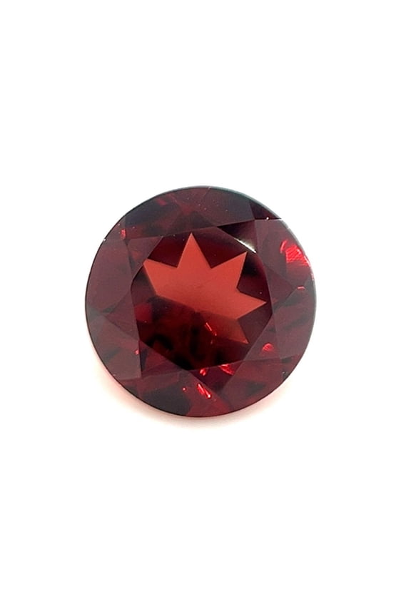 Certified Natural 2 Carat Red Garnet Round Shape Brilliant Cut 8 mm Loose Gemstone January Birthstone