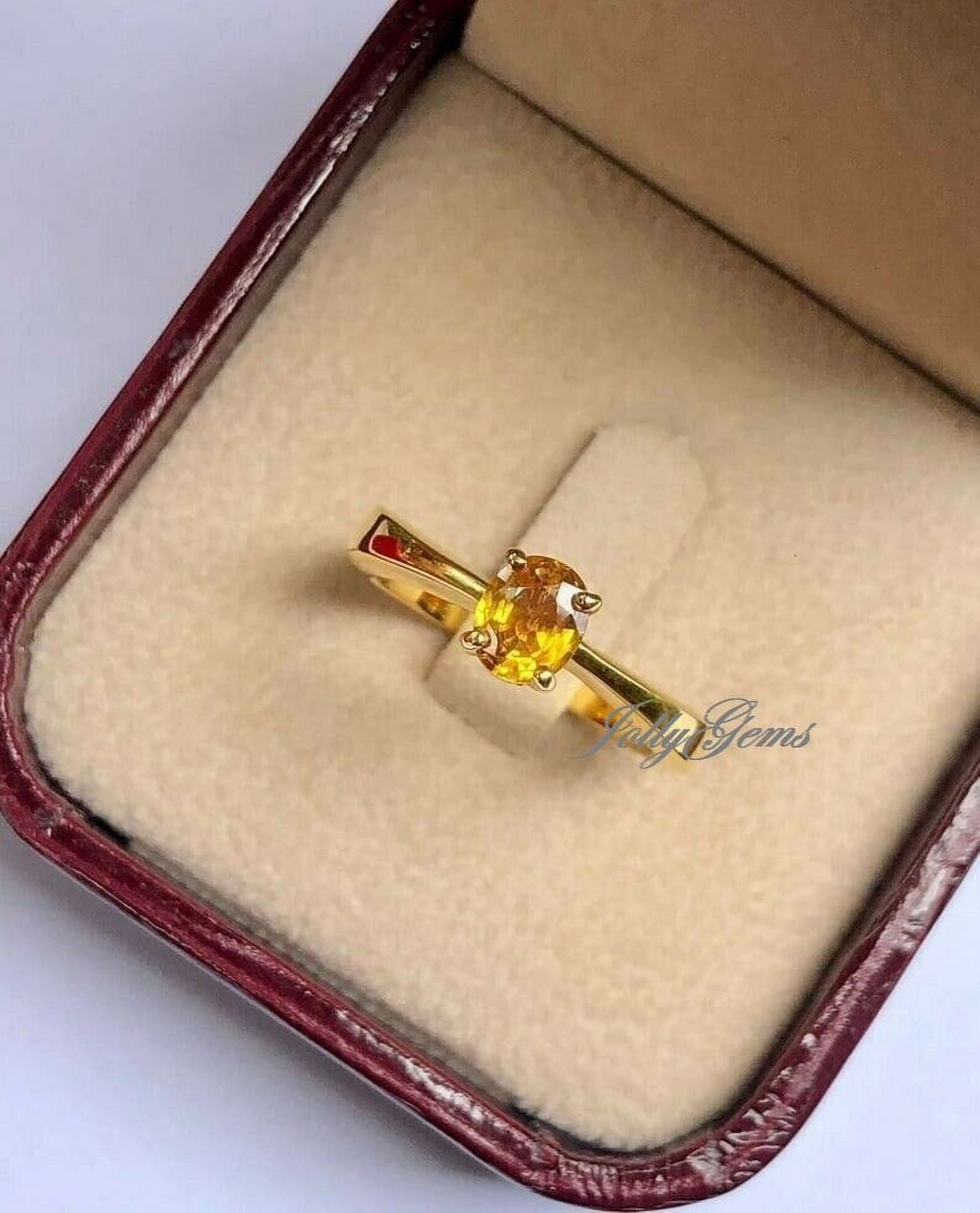 Buy CEYLONMINE Natural Certified Yellow Sapphire Pukhraj Ring for Men &  Women Brass Sapphire Gold Plated Ring Online at Best Prices in India -  JioMart.