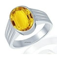 thumbnail image 1 of Certified Natural Oval Shape Yellow Sapphire 925 Sterling Silver Handamde Ring Men's And Woman Birthstone Gift, 1 of 3