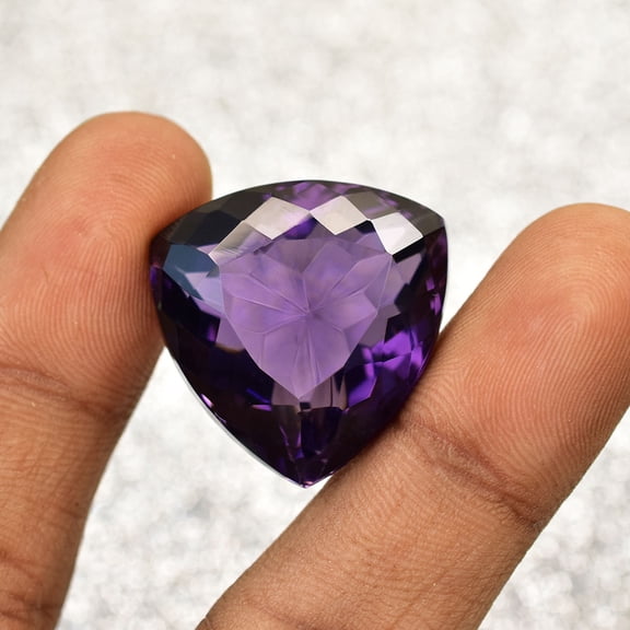 Certified Natural Purple Amethyst 50.45 Ct Trillion Cut Flawless Loose Gemstones