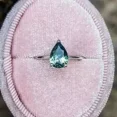thumbnail image 1 of Certified Natural Teal Sapphire 925 Sterling Silver Ring Gift, 1 of 3