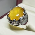 thumbnail image 1 of Certified Natural Yellow Sapphire & Pukharaj Silver Handmade Ring 925 Sterling Silver Jewelry Ring, 1 of 3