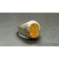 thumbnail image 1 of Certified Natural Yellow Sapphire & Pukharaj Silver Handmade Ring 925 Sterling Silver Jewelry Ring, 1 of 3