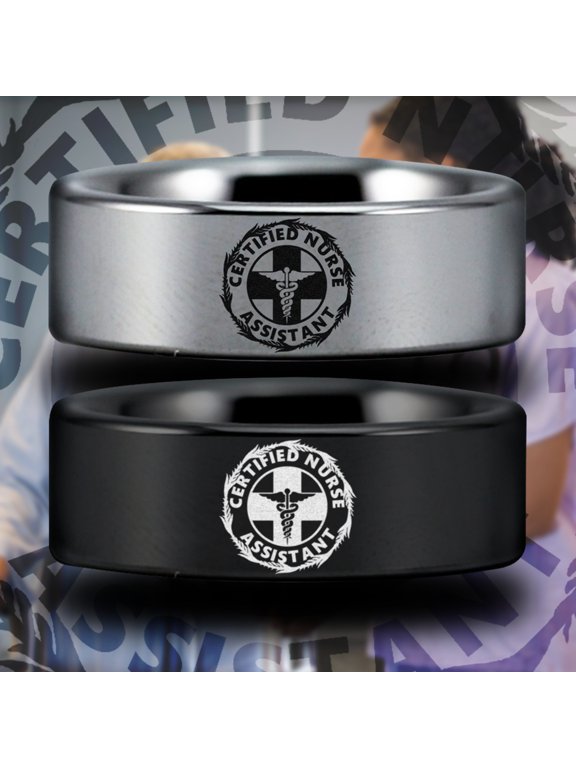 Certified Nurse Assistant CNA Tungsten Carbide Ring