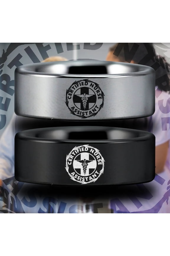 Certified Nurse Assistant CNA Tungsten Carbide Ring