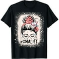 thumbnail image 1 of Certified Nursing Assistant Funny CNA Life Messy Bun Nurse T-Shirt, 1 of 4