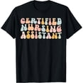 thumbnail image 1 of Certified Nursing Assistant Retro CNA Graduation Groovy T-Shirt, 1 of 4