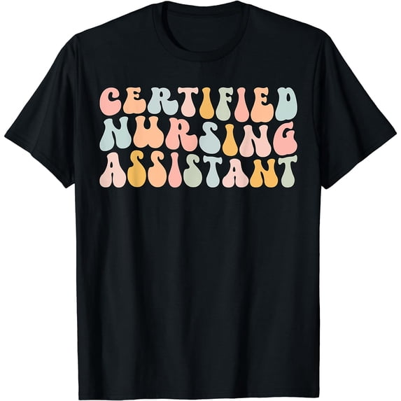 Certified Nursing Assistant Retro CNA Graduation Groovy T-Shirt