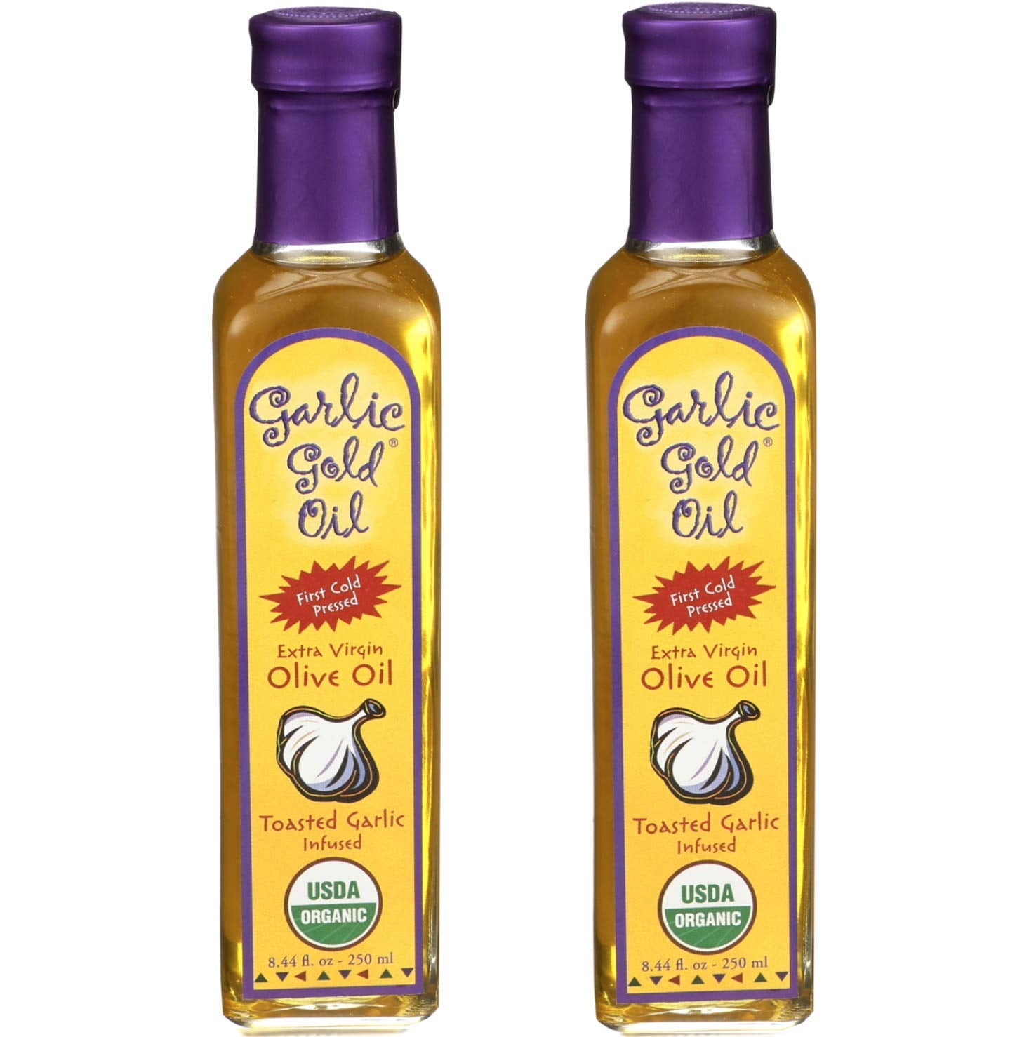 Certified Organic Extra Virgin Olive Oil Infused with toasted Garlic