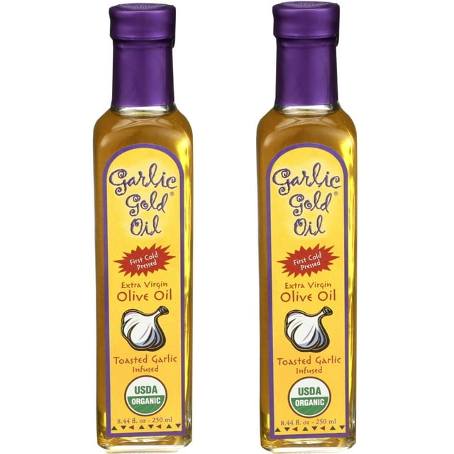 Certified Organic Extra Virgin Olive Oil Infused with toasted Garlic