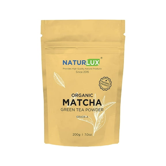 Certified Organic Matcha Green Tea Powder 200g (0.4lb), Grade A, 100% Pure Matcha for Smoothies, Latte and Baking, Unflavored, Non-Irradiation