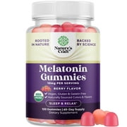 Certified Organic Melatonin Gummies - Fast Acting Tasty Sleep Gummies for Adults Extra Strength Melatonin 10mg per Serving Enhanced Sleep Quality and Duration - Non GMO Organic OU Kosher & Vegan