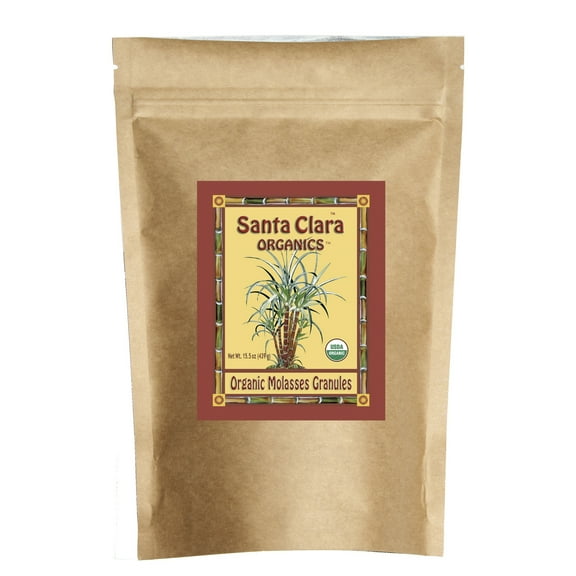 Certified Organic Molasses Granules by Santa Clara Organics (Single Pack)