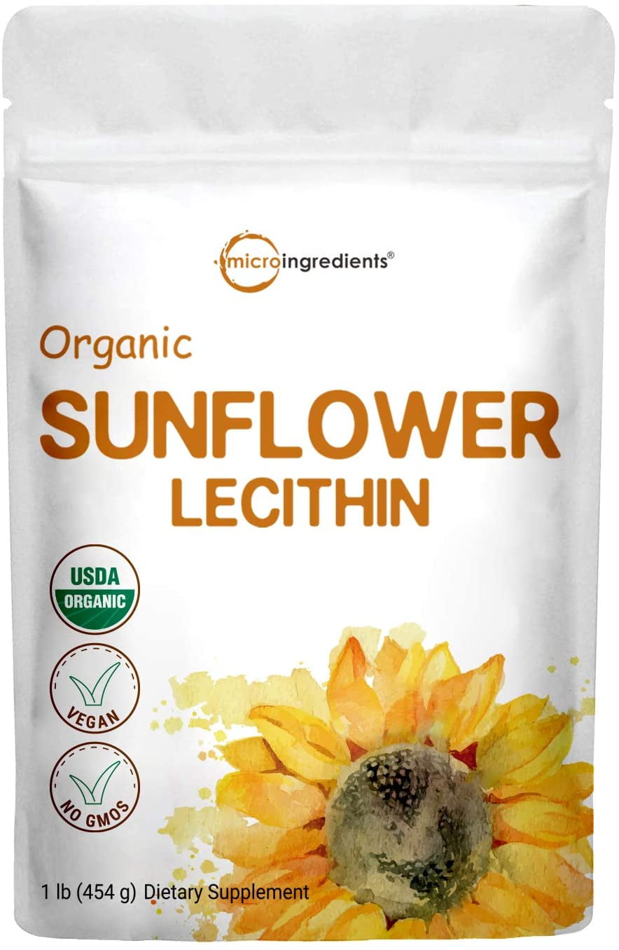 Certified Organic Sunflower Lecithin Powder,1 Pound, Rich in