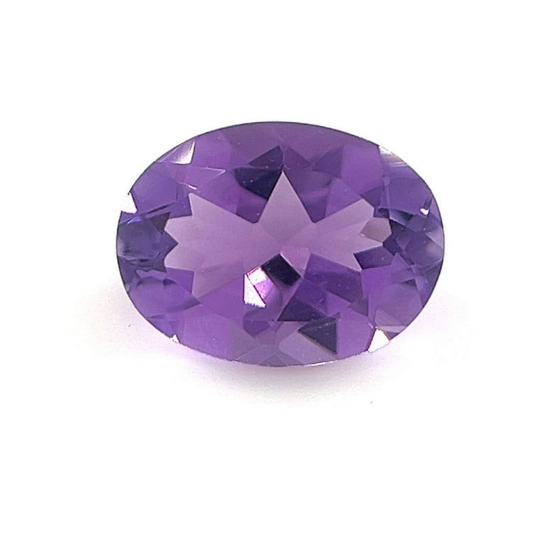 Certified Real 1 Carat Amethyst Oval Shape Brilliant Cut 8x6 mm Loose Gemstone February Birthstone